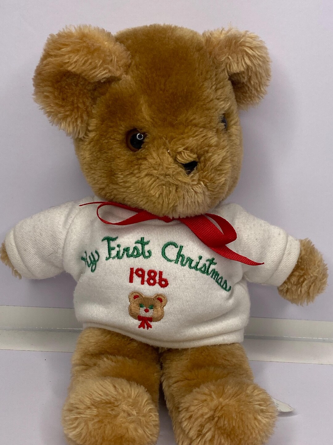 Eden Toys My First Christmas Plush Bear New Ribbon 12