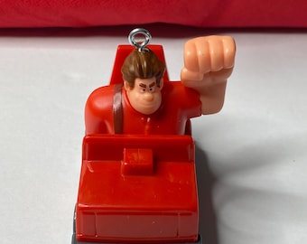 Adorno navideño para tarta de Ralph el Demoledor en el coche, 2,5" de alto