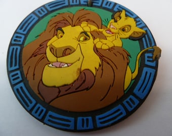 Lion King Simba and Mufasa Key Ring Disney 3.25" Tall