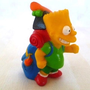 Bart Simpson Miniature Burger King Premium Cake Topper 3&quot; Tall 1990
