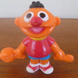 Sesame Street Ernie #6 Cake Topper Game Piece 4&quot; Tall 1994