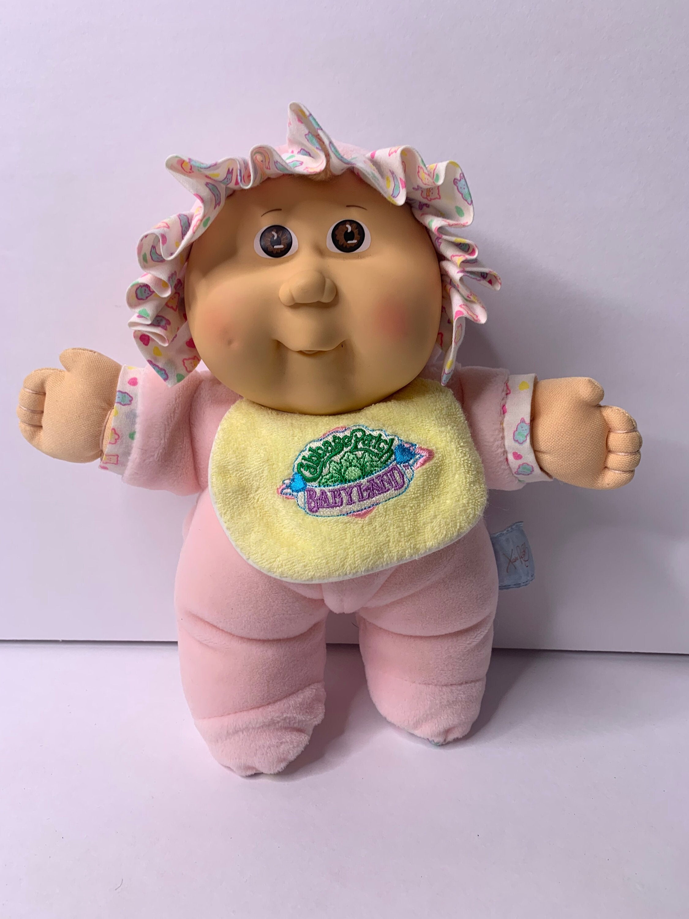 Cabbage Patch Babyland Girl Doll Brown Eyes Rattle 11 Tall 1988 Hasbro Etsy