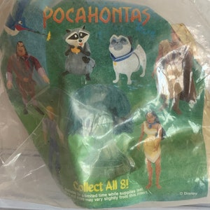 Disney Pocahontas Percy Dog Wind Up Figurine 5&quot; Tall 1995 Burger King NIP Vintage