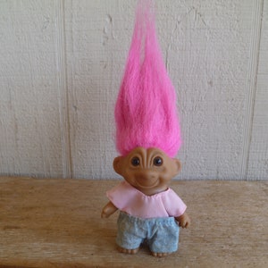 Troll Doll Pink Hair 7&quot; Tall W/ Hair