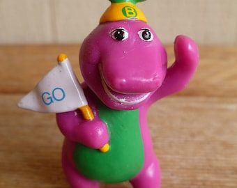 Barney Go School Cake Topper Pvc Hard To Find 2.5&quot; Tall 1993