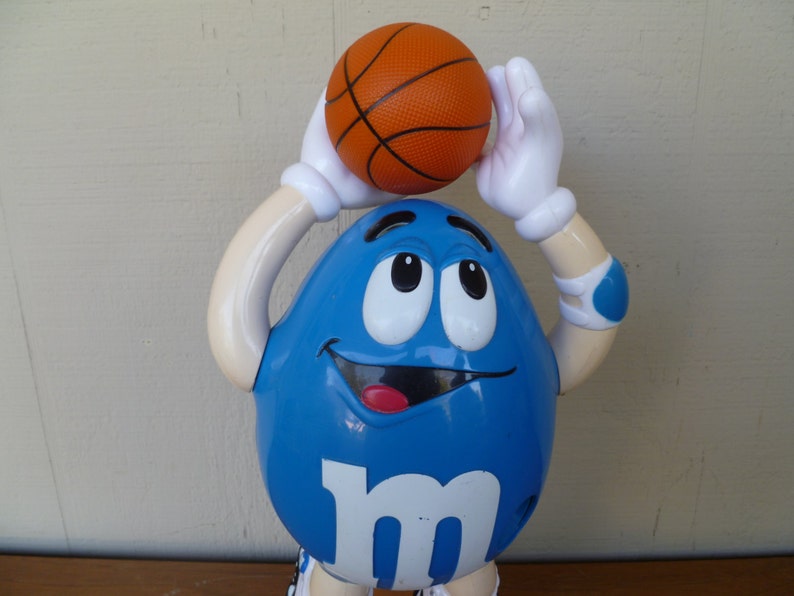 M /& M Blue Basetball Player Dispenser Advertising