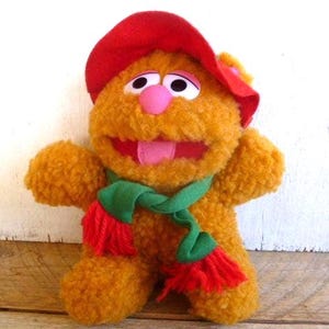Muppet Baby Plush Fozzie Bear McDonalds 8&quot; Tall 1987 Stuffed Toy Doll