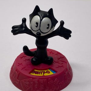 Felix the Cat Fortune teller Mini Spinner 4" Tall   1996 Wendys Kids Meal