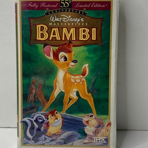 Disney Bambi VHS Movie Walt Disney Masterpiece 55th Anniversary 1997