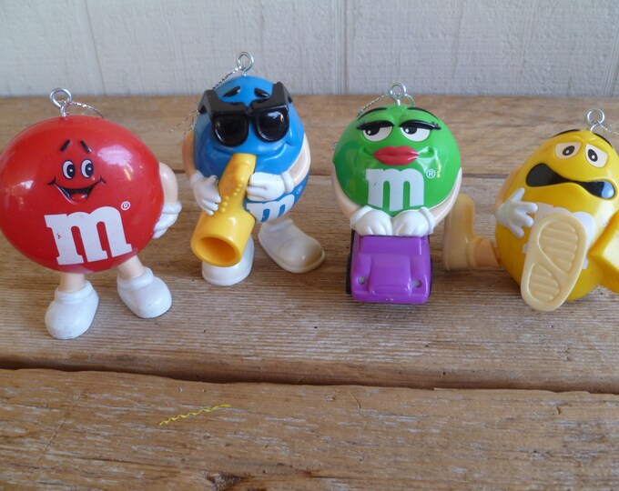 M & M Christmas Ornaments Candy Cake Toppers Etsy