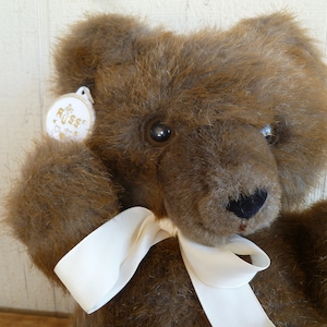 Russ Berrie Plush Bear Bennington Ellsworth 11" Tall W/ Ear Tag Stuffed Animal Toy Made in Korea