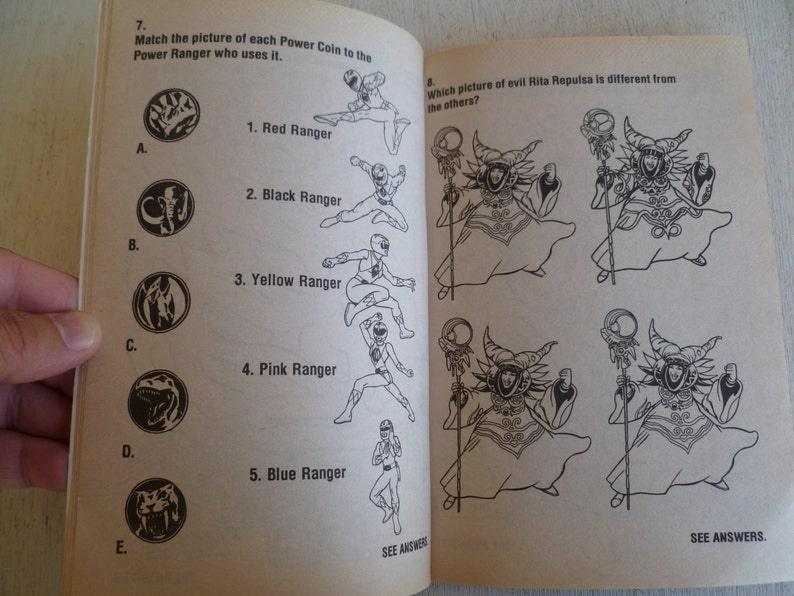 Mighty Morphin Power Rangers Activity Book 1994 - Etsy