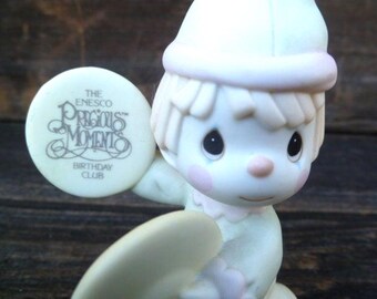Precious Moments Figurine Charter Member Smile's the Cymbal of Joy Birthday Club 4.5" Tall 1987