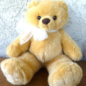 Soft Paws Plush Teddy Bear 15" Tall 1990 Stuffed Animal Toy