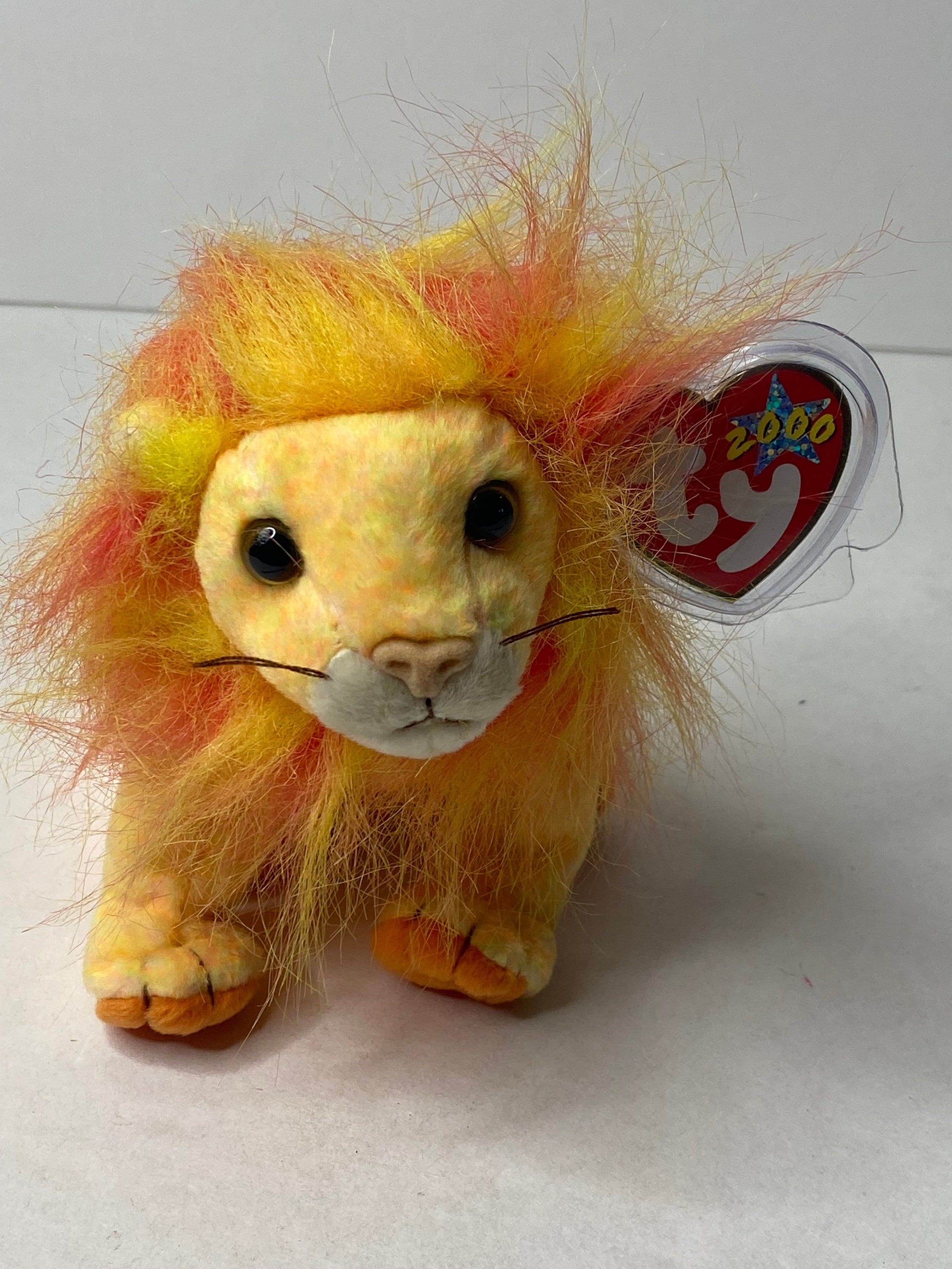 Ty Bushy the Lion Beanie Baby Plush Lion W/ Tags 10