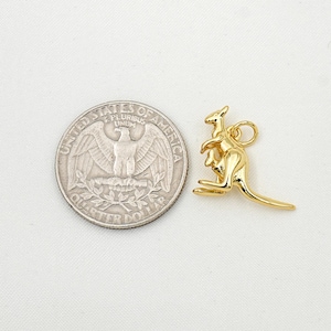 Tier Gold Charm Anhänger • 18K Gold gefüllt Känguru Anhänger • Zierliche Känguru Charm Armband Halskette für DIY Schmuckherstellung Versorgung