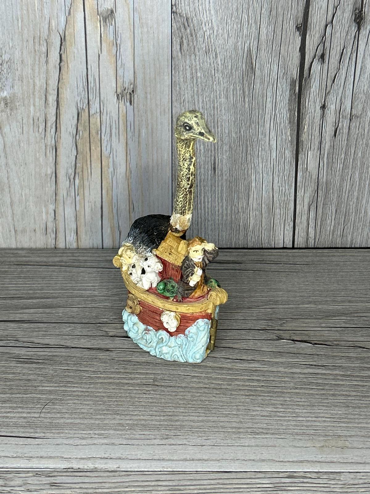 動物の仲間たちと愛らしいヴィンテージのダチョウの置物 - Etsy 日本