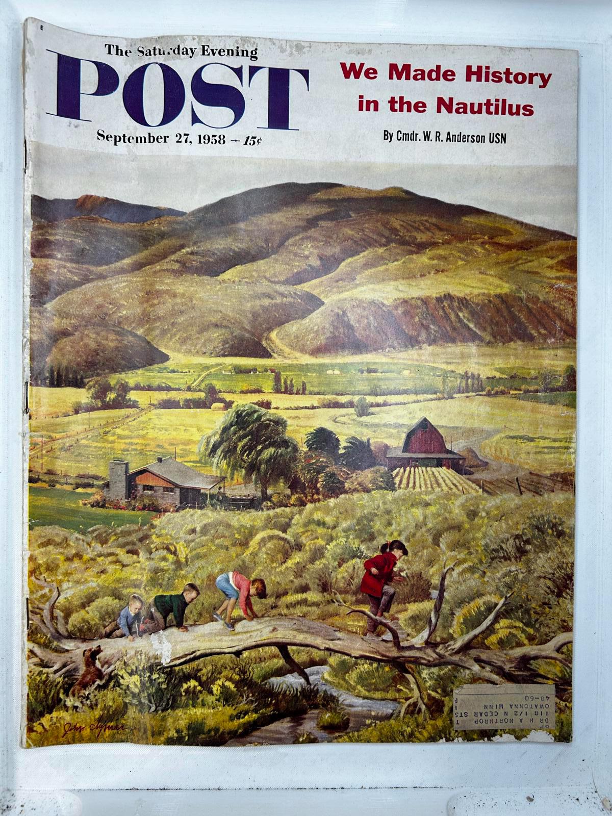 Vintage Saturday Evening Post Magazine - September 27, 1958 - Etsy