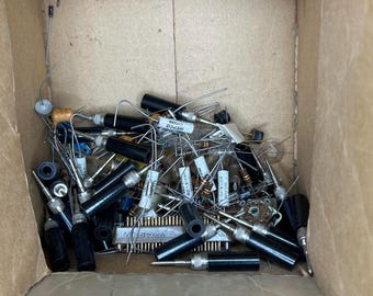 Mixed Electronic Components Lot - Resistors, Capacitors & Connectors