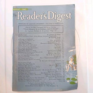 Reader&#39;s Digest août 1945 John Flynn Louise Dickinson Rich William Knowlton