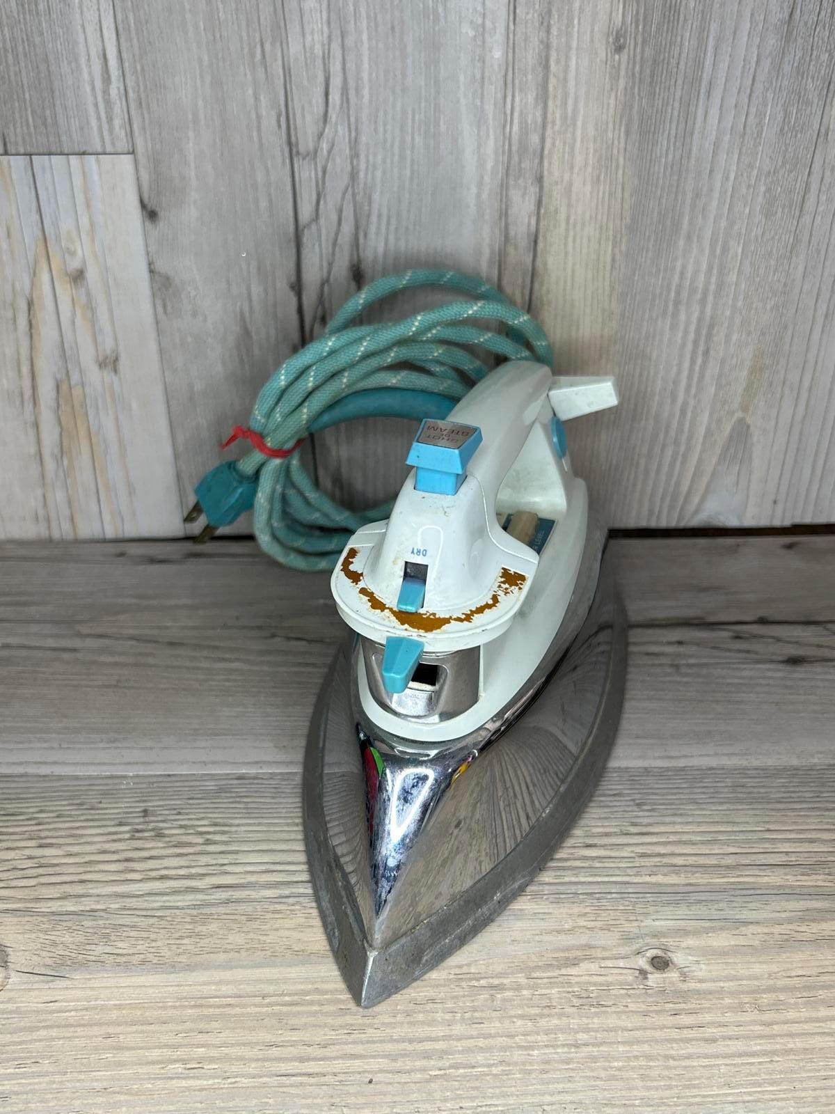 Vintage Sunbeam Steam Iron - Classic Design With Chrome Finish - Etsy