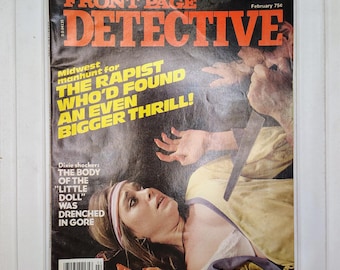 Vintage Front Page Detective Magazine February 1978 Issue