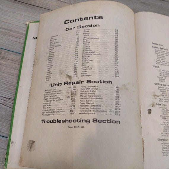 Chilton's Auto Repair Manual 1964-1971 for American Cars - Etsy
