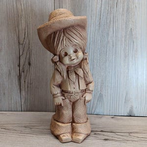 Fannykins Rodeo Queen Bill Mack Cowgirl 1978 Solar Statuary