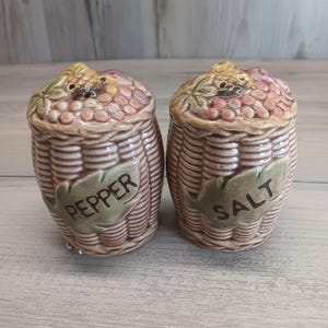 Vintage Ceramic Salt and Pepper Shakers Set