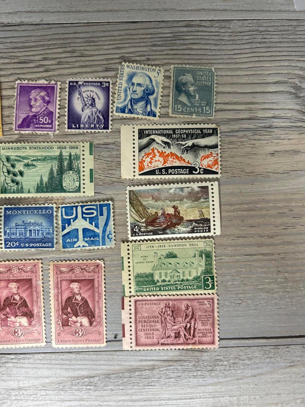 コレクション ANTIQUE STAMPS/POSTCARDS Vintage United States Stamp Collection - 20 Stamps - Etsy