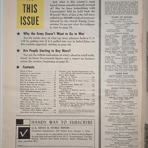 U.S News & World Report 1954, 25 juin. De l'énergie atomique pour les maisons en cinq ans. image 2
