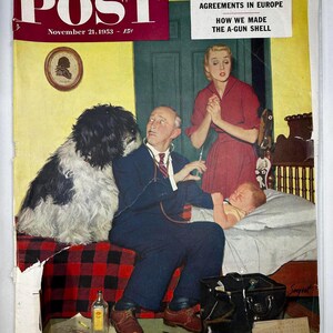 Vintage 1953 Saturday Evening Post Magazine - Iconic Cover Art