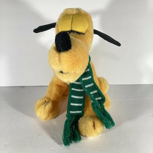 Disney Plush Dog with Scarf - Adorable Yellow Dog Toy