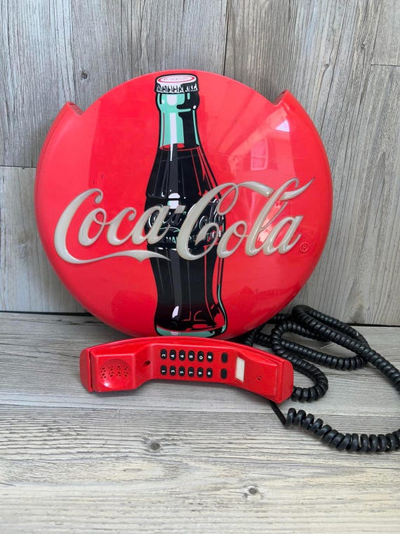 Coca-cola Vintage Desk Phone - Retro Classic Design - Etsy