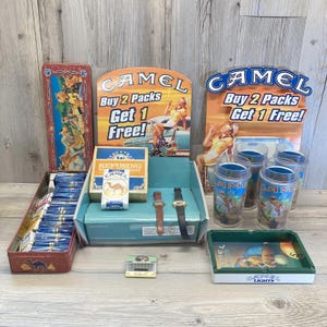 Vintage Camel Cigarettes Display Set - Buy 2 Get 1 Free Promotion