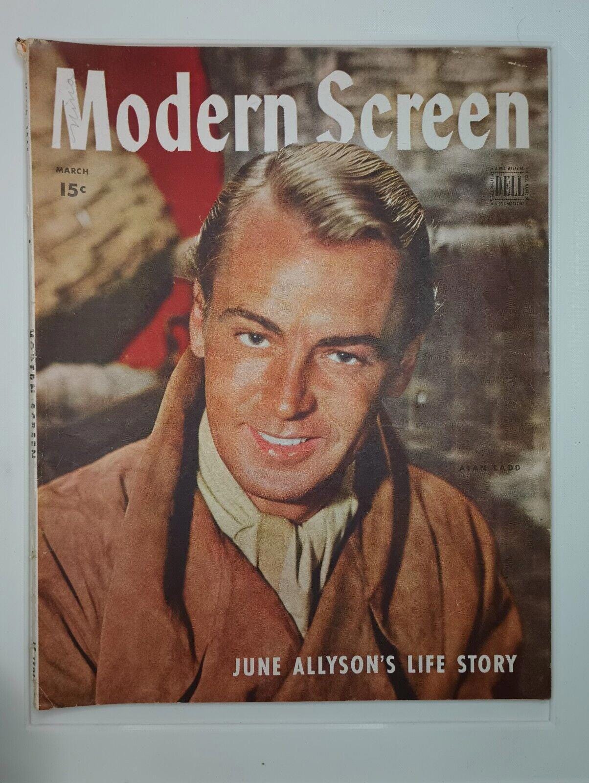 Screen Magazine Modern Screen Magazine - March Issue Featuring June Allyson 1945 - Etsy
