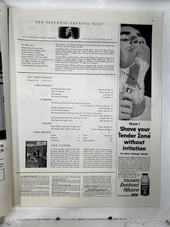Vintage the Saturday Evening Post - February 20, 1960 - Etsy