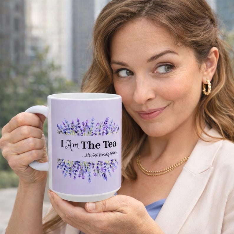 I’m the Tea Shirt, Violet Mug – Violet Bridgerton Inspired Quote Tee image 10
