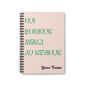 Personalized Parisian Spiral Notebook - Ruled Line, Journal, Jotter, Travel Diary, Bullet Journal, Planner