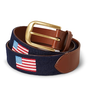 Cinturón bordado con bandera estadounidense de Palmetto Golf & Belts