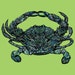 Chesapeake Bay Maryland Blue Crab Print in Assorted Colors for ...