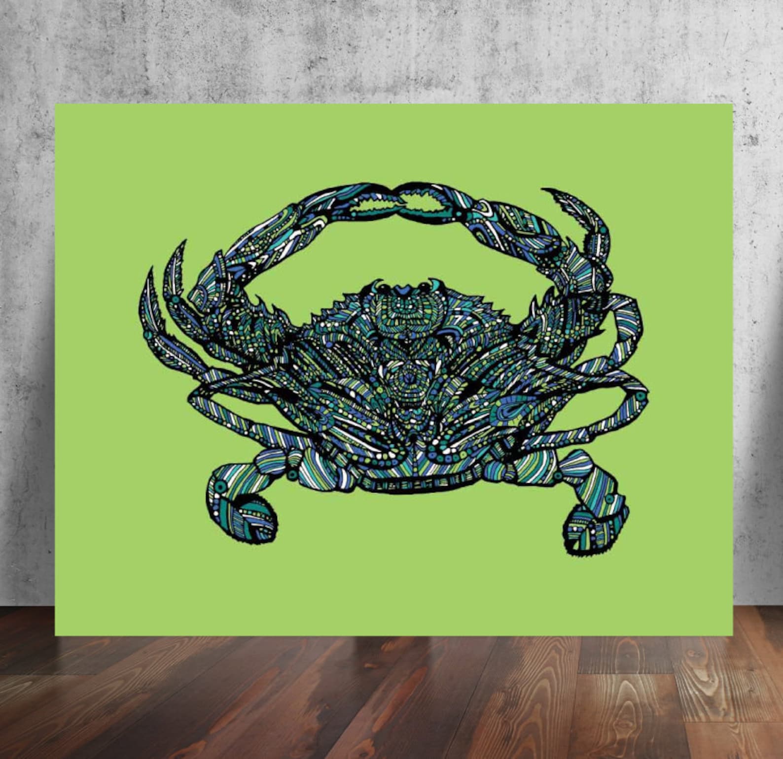 Chesapeake Bay Maryland Blue Crab Print in Assorted Colors for ...