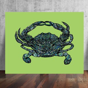 Chesapeake Bay Maryland Blue Crab Print in Assorted Colors for ...
