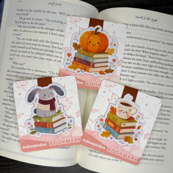 Fall Magnetic Bookmark | Laminated | Holographic | Reader Gift | Bookish Gift | Booktok | Book Club Gift