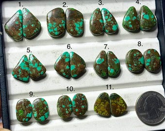 Natuurlijke Hubei-turkoois cabochons met gemengde vorm, een edelsteen van één kwaliteit voor het maken van sieraden