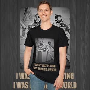 I Wasnt Just Playing I was Building a World : Cardboard Pirates – Dream Builders Vintage Tee / Unisex Soft style T-Shirt.
