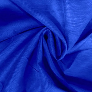 Royal Blue Colour Raw Silk Dupioni Fabric, Faux Silk Dupioni Fabric, Curtain Dupioni Fabric For Bridal Wedding Dresses, Fabric BY The Yards