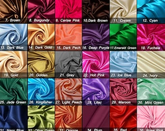 Polyester Satin Charmeuse-tyg: Brudklänningsmaterial (102 cm brett)