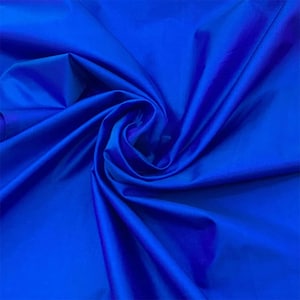 Royal Blau Seidentaft Stoff, Schlichter Taft Stoff, Taftstoff, Kleidstoff, Taftstoff für Brautkleider Stoff durch die Meter
