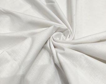 Weißer indischer Baumwollstoff: Handloom Nähmaterial - 34 "Breit